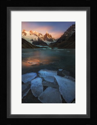 Framed Frozen Morning - Laguna Torre Print