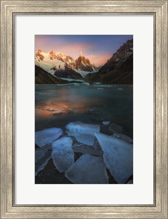 Framed Frozen Morning - Laguna Torre Print
