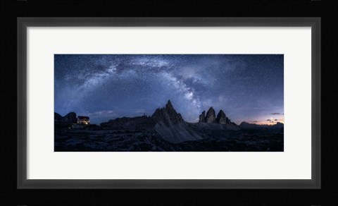 Framed Stars in the Dolomites Print