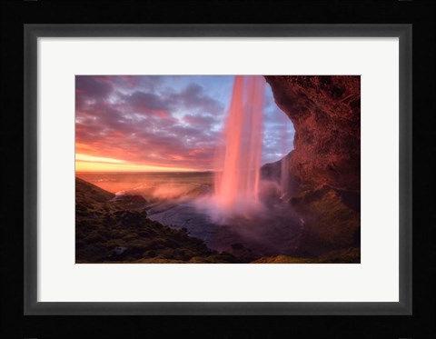 Framed Burning Falls Print