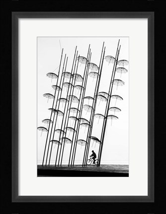 Framed Under the Umbrellas Print