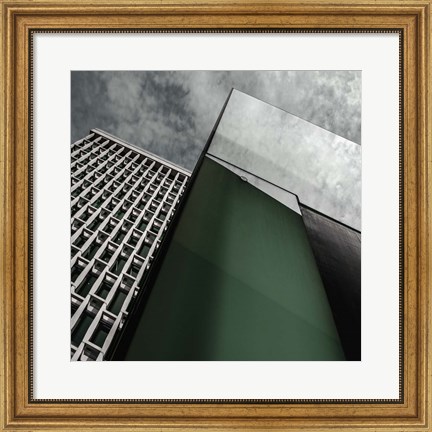 Framed Green Panel Print