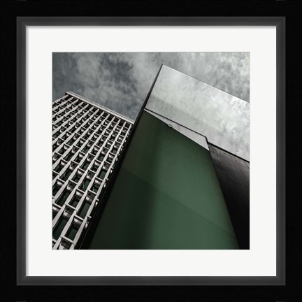 Framed Green Panel Print