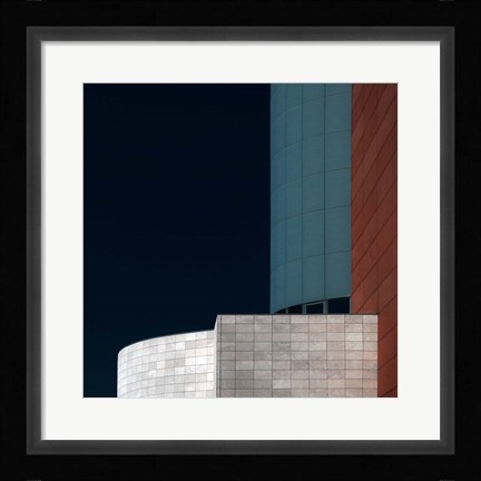 Framed Blue Tower Print