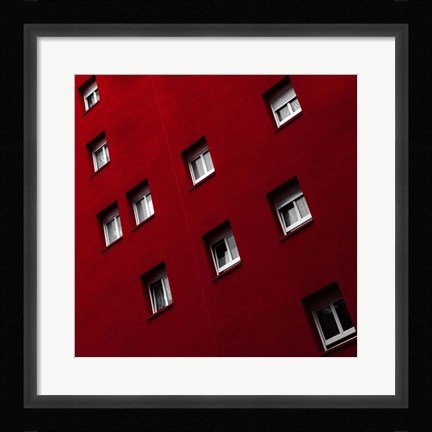 Framed Red White Combi Print