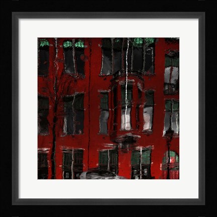 Framed Red House Reflections Print
