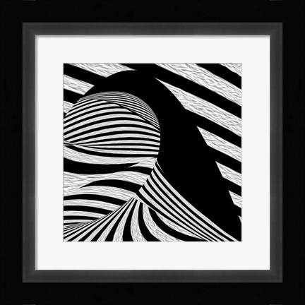Framed Black Wave Print