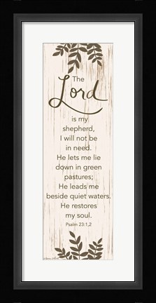 Framed Lord is My Shepherd Print