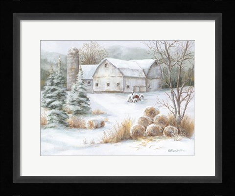 Framed Winter Hay Print