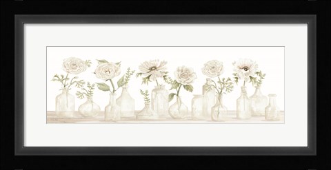 Framed Pretty Posies in a Row Print