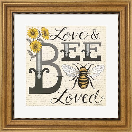 Framed Love &amp; Bee Loved Print