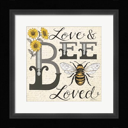 Framed Love &amp; Bee Loved Print