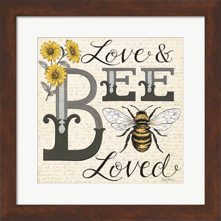 Framed Love &amp; Bee Loved Print