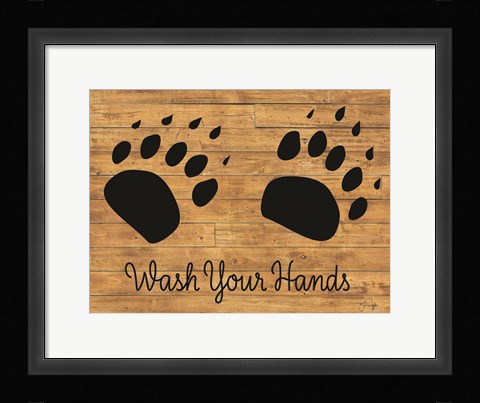 Framed Cabin Wash Your Hands Print