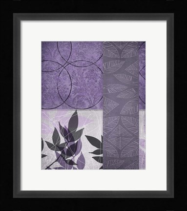 Framed Vibrant Purple Leaf 1 Print