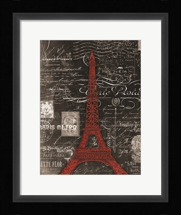 Framed Paris Red Print