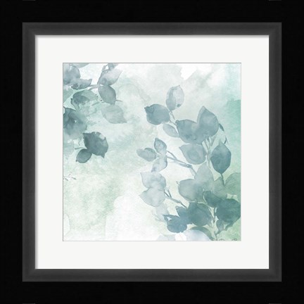 Framed Watercolor Leaves 2 Print