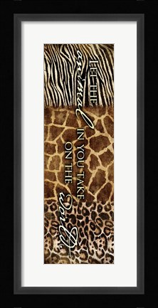 Framed Animal Prints Inspirational Words Print