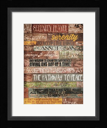Framed Serenity Prayer Print