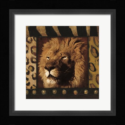 Framed Lion Bordered Print