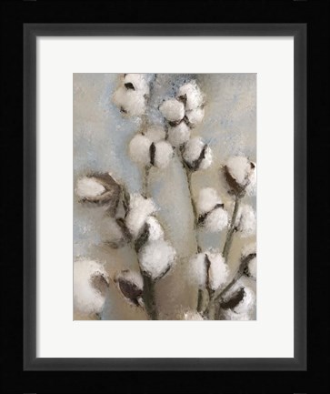 Framed Sprays of Cotton 1 Print