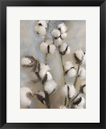 Framed Sprays of Cotton 1 Print