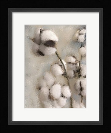 Framed Sprays of Cotton 2 Print