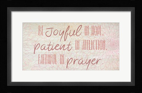 Framed Blooming Pink 5 Horizontal Print