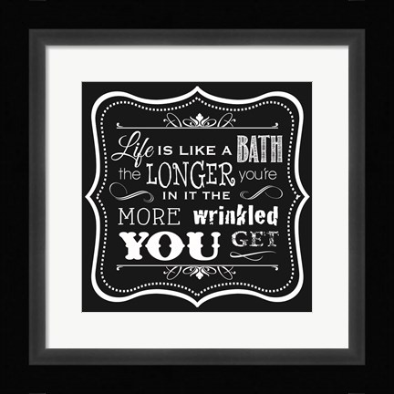 Framed Bath Chalk 07 Print