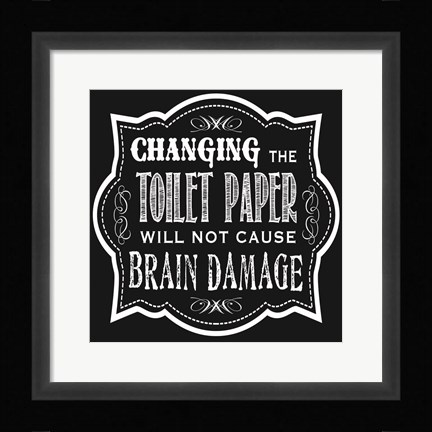 Framed Bath Chalk 08 Print