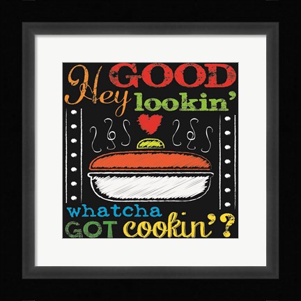 Framed Chalkboard Kitchen Art 3 Print