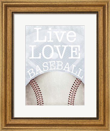 Framed Baseball Love Print