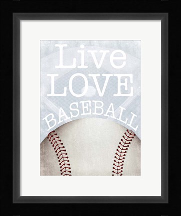 Framed Baseball Love Print
