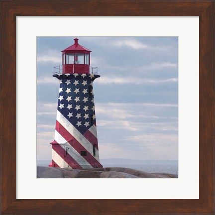 Framed American Lighthouse Print