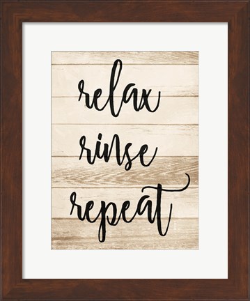 Framed Relax Rinse Repeat Print
