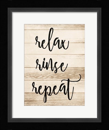 Framed Relax Rinse Repeat Print