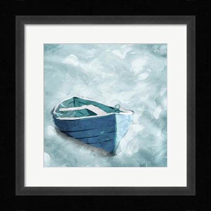 Framed Lonely Boat Print