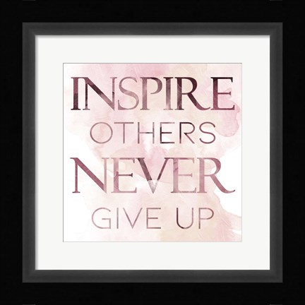 Framed Inspire Blush Print