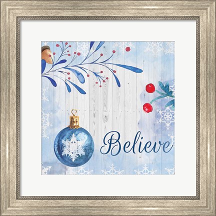 Framed Christmas Believe Print