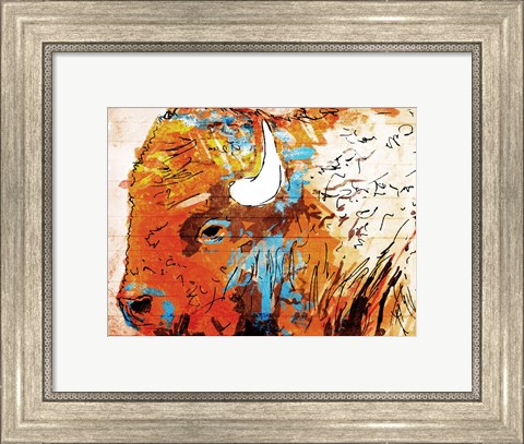 Framed Rich Bison Print