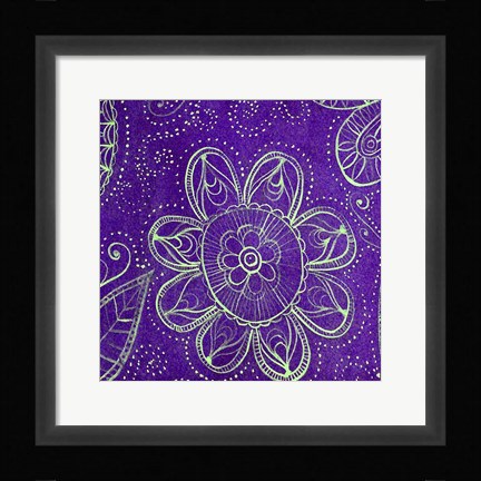 Framed Purple Floral Print
