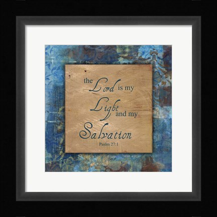 Framed My Salvation Winter Rain Print