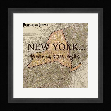 Framed New York My Story Print