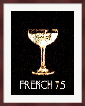 Framed Vintage French 75 Print
