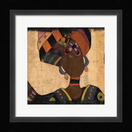 Framed Ethnic Elegance I Print