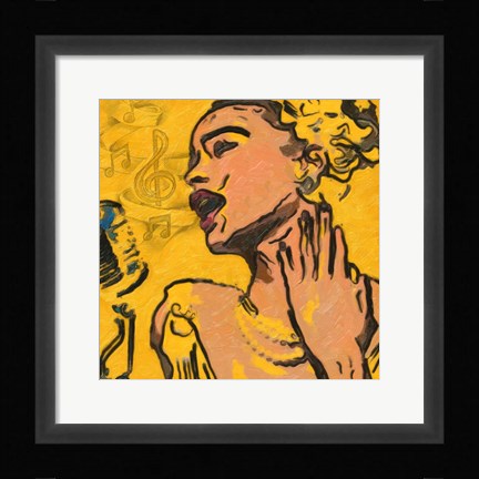Framed Lady Blues Print