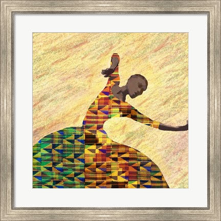 Framed Kente Dancer 1 Print