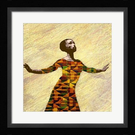 Framed Kente Dancer 2 Print