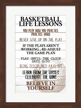 Framed Basketball Life Print