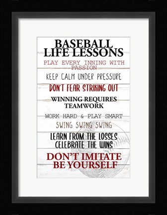 Framed Baseball Life Print